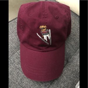 Polo Ralph Lauren Polo Bear Skier Hat in Wine OS